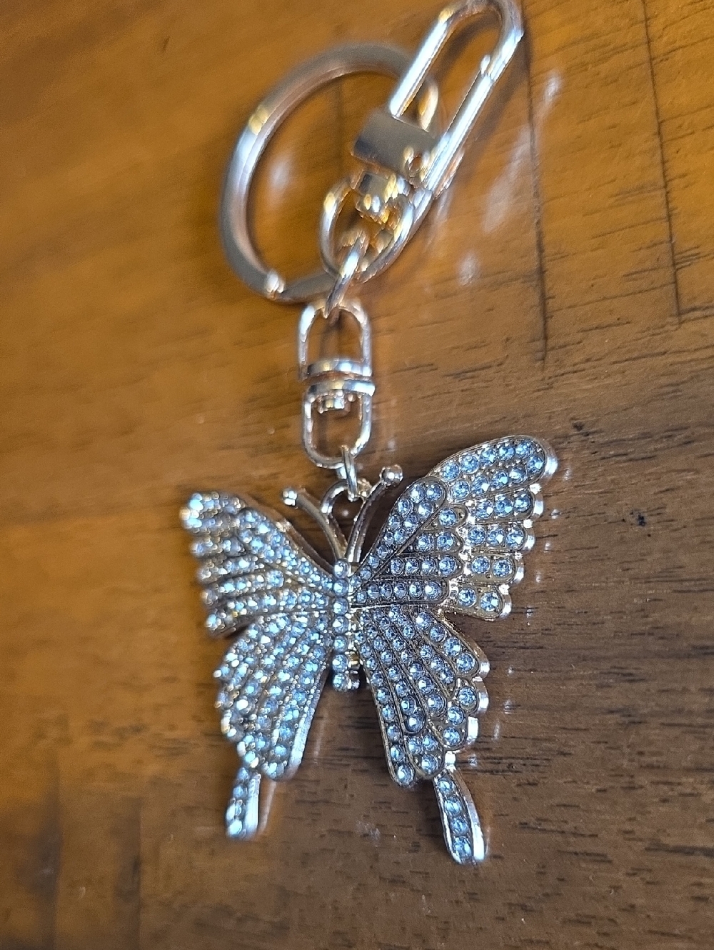 Gold Crystal Butterfly Keychain - Picture 6 of 10